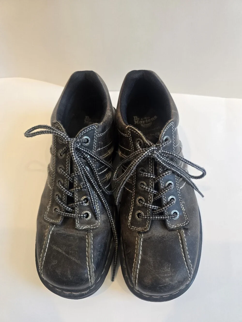 Vtg Y2K Dr. Martens Buckle Collab Drake Chunky Gray Brown Lace Up Shoes Size 11